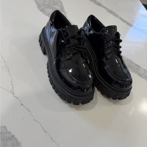 Glossy Black Women's Loafers